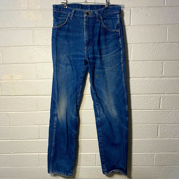 Vintage Workwear Rustler Jeans Authentic Faded Straight Leg Men’s 32 x 32 Worn - Picture 1 of 11